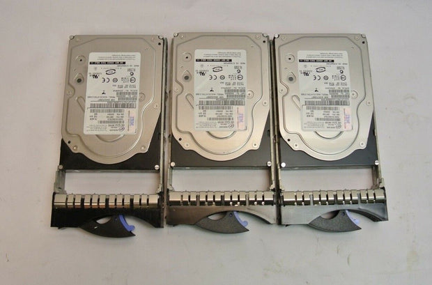 IBM 39R7348 73GB 15K Hot Swap 3.5" SAS HDD, Qty 3 HDD's & Trays