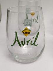 Brasserie Dupont AVRIL Saison Belgian Ale Beer Glass - Lot of 4
