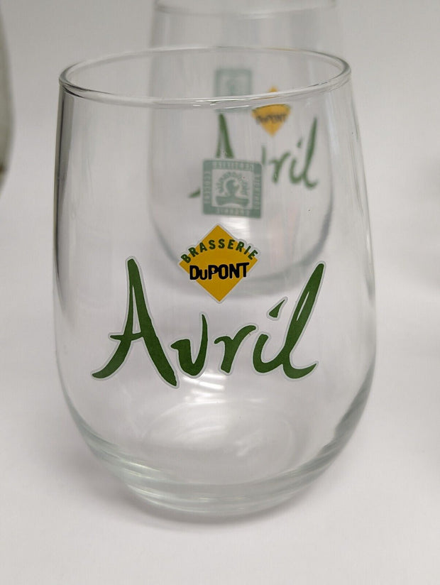 Brasserie Dupont AVRIL Saison Belgian Ale Beer Glass - Lot of 4