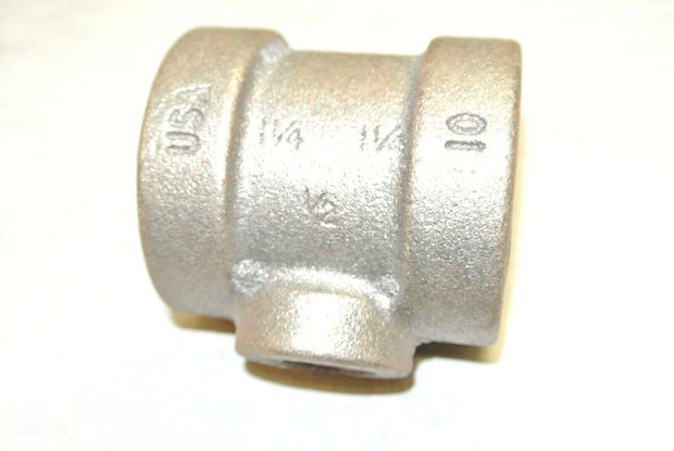 ANVIL Galvanized Iron Reducing Tee, 1-1/4" x 1-1/4" x 1/2" FNPT Pipe Fitting
