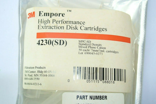 3M Empore High Performance Extraction Disk Cartridges 4230(SD) - 50 cartridges
