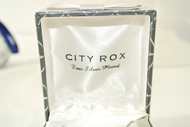 CITY ROX Geniune Cubic Zirconia Teardrop Necklace