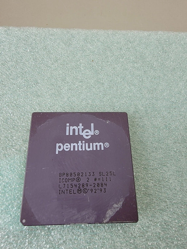 Intel BP80502133 Pentium 133MHz SU073 109X4412H603 CPU, Vintage, Gold Recovery