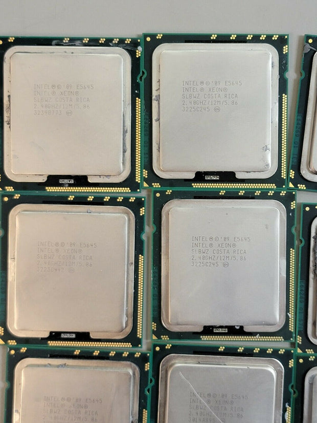Lot 11 Intel Xeon E5645 2.4GHz Six Core (BX80614E5645) Processor