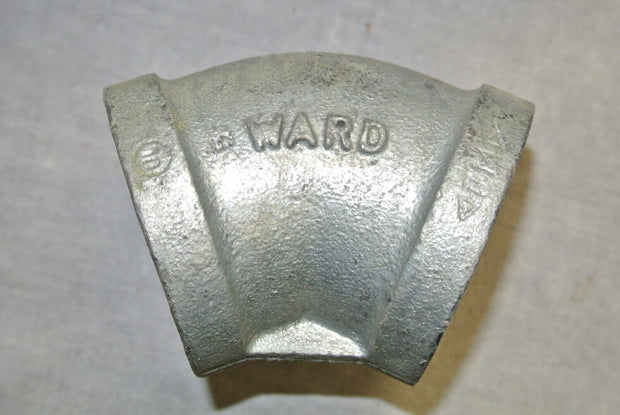 WARD Galvanized Iron 45 Degree Elbow Pipe Fitting, for 1-1/2" Pipes