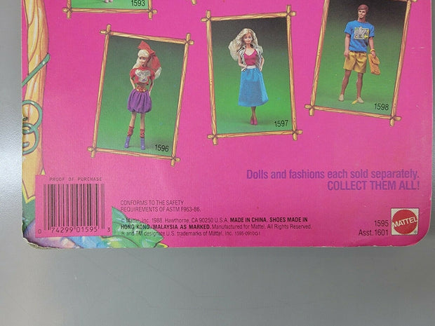 Animal Lovin Barbie Doll Fashions #1595 Never Removed from Pack 1988 Mattel