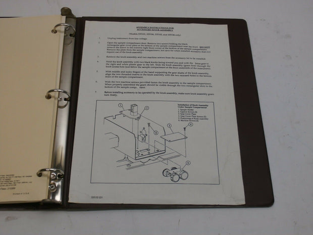 Milton Roy Spectronic 501 & 601 Spectrophotometer Operator's Instruction Manual