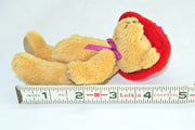 Lil Victorian Bears Red Hat by Ganz 4.5" Tall Mini Plush Stuffed Teddy Bear