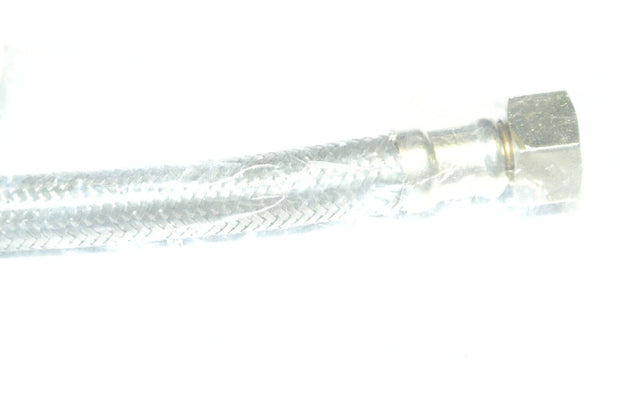 Grainger Approved 11K755 Stainless Steel Water Connector Hose, 3/8" ID, 1/2" OD