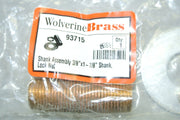 Wolverine Brass 93715 Shank Inlet w/ Lock Nut & Washer Assembly - 3/8" x 1-7/8"
