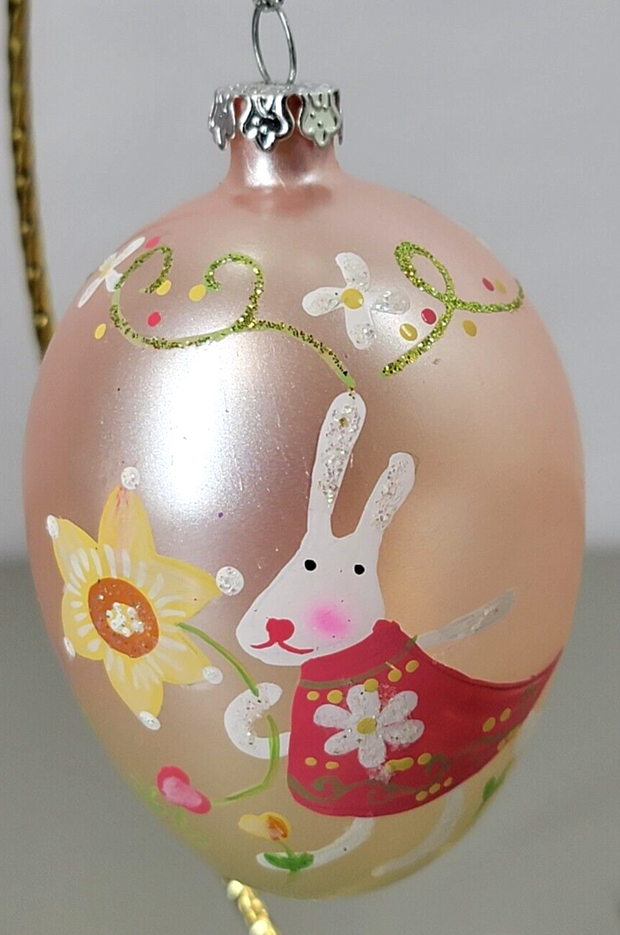 Nelson Trade & Design Group Jumbo Decorative Egg, Hand Painted, Spring Dog Puppy