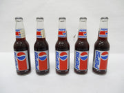Set of 5 Vintage Pepsi Shaquille O'Neal Shaq 12oz Longneck Glass Bottles