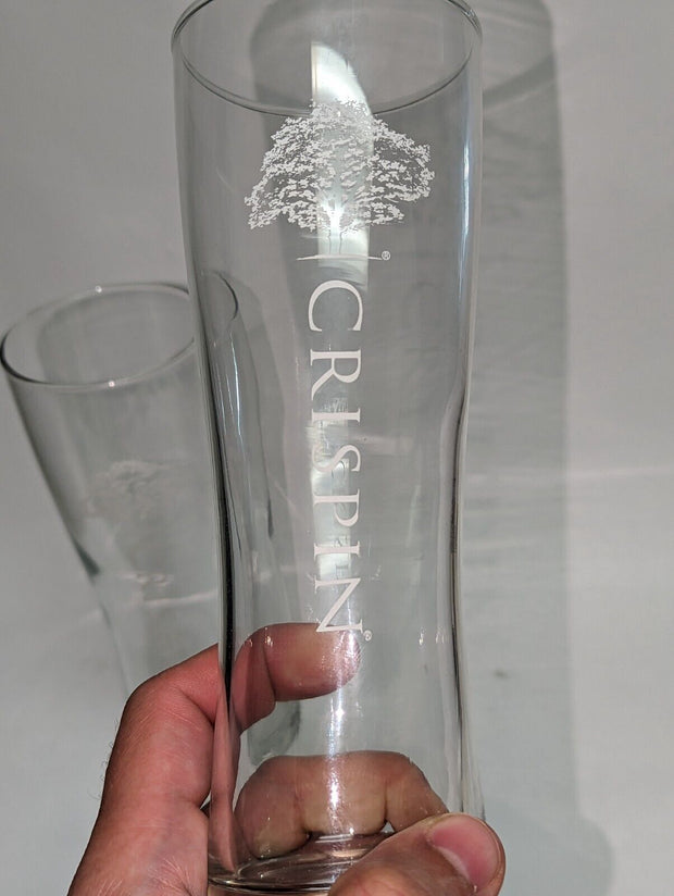 Crispin Hard Cider 8" Tall Pilsner Beer Cider Glass - Set of 2 Glasses