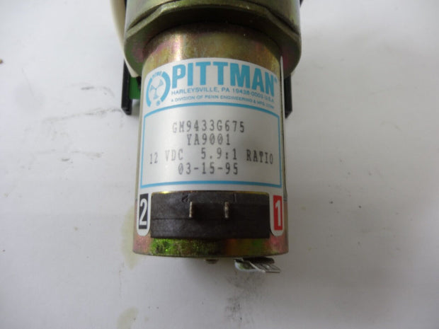 Pittman Motor Assembly GM9433G675 YA9001 12VDC 5.9:1 Ratio W/ control board