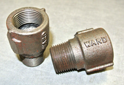 WARD 3/4" Galvanized Iron Extension Piece Threaded Pipe Fitting  - Lot of 2
