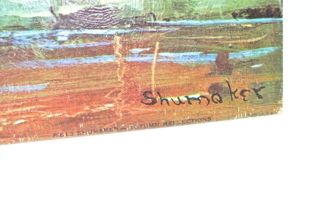 Philip Shumaker 24" x 12" Vintage Lithograph "Autumn Reflections" P-813