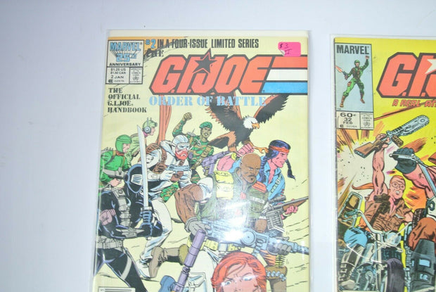 Lot of (3) Assorted Marvel Comics G.I. Joe #5 #32 #5 (Order Of The Battle)