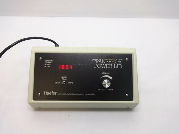 Hoefer Scientific Instruments Transphor Power Lid 100V 1.5A TE50X