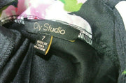 City Studio Size 7 3186SU8KT3 BlK/ROSE Black Rose Floral Party Dress