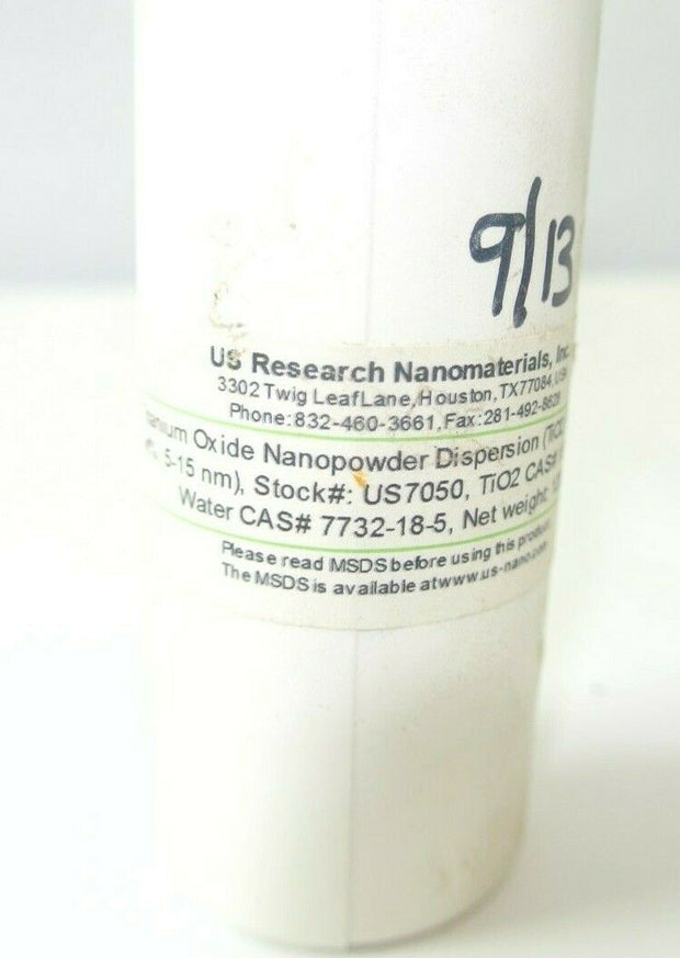 US Research Nanomaterials Titanium Oxide Nanopowder Dispersion CAS 7732-18-5