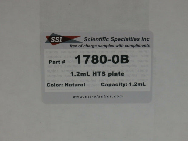 Box of 10 SSI P/N 1780-0B 1.2ml HTS 96 Well Plates