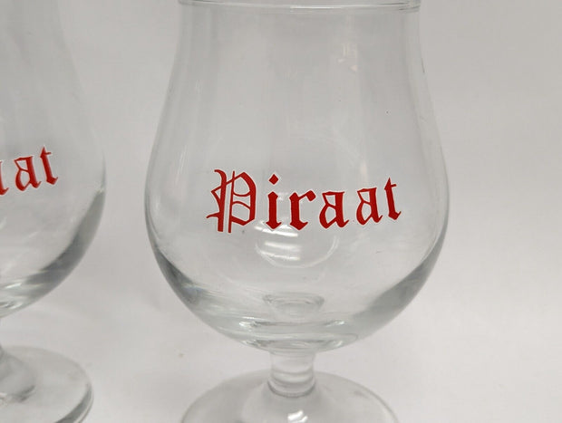 Piraat Belgian Pale Strong Ale Brouwerij Van Steenberge 0,25L Beer Glass, Pair