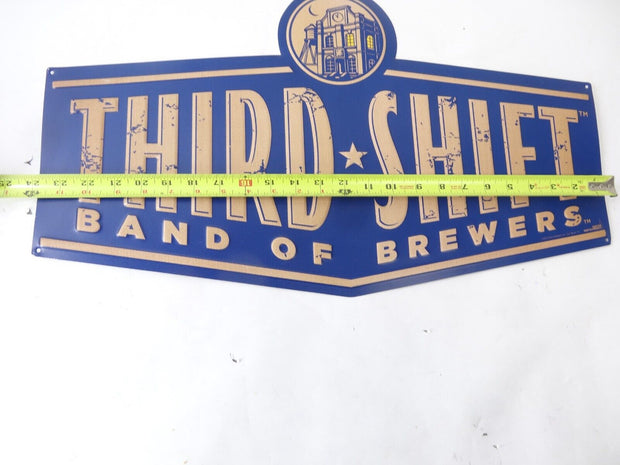 Third Shift Band Of Brewers Large Metal Tacker Tin Sign