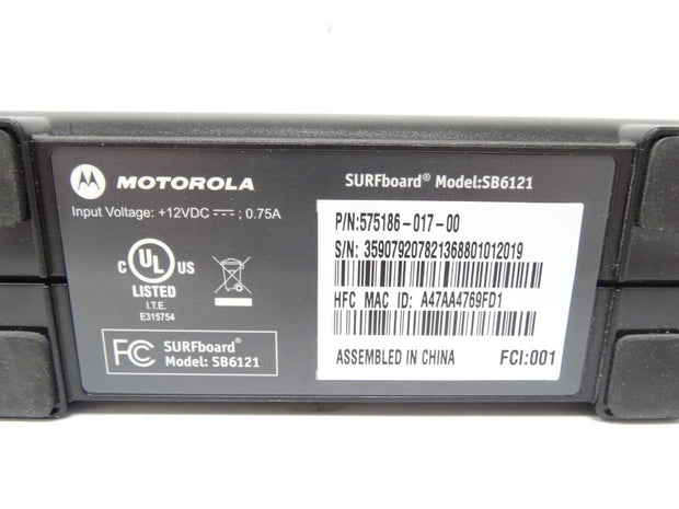 Motorola SURFboard SB6121 575186-017-00 High Speed Cable Modem