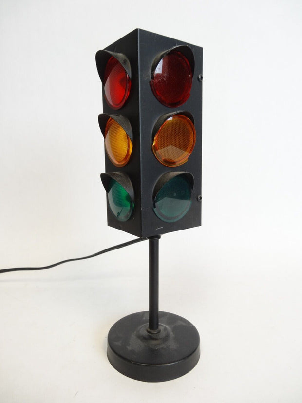Vintage 12" Traffic Stop Light Desk Lamp Made in Taiwan - Not Working
