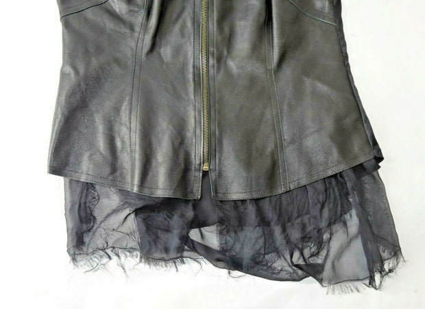 illia Black Leather Vest Women's Size Ten RN: 101-161779