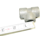 3/8" Female NPT Black Malleable Iron Pipe Fitting Tee - Lot of 2