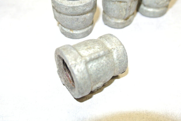 1/2 in. x 3/8 in. Reducing Coupling FPT Fitting, Malleable Iron - Qty 4