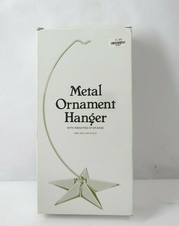 Department 56 24K Goldplated Metal Ornament Hanger 9" Weighted Star Base #77054
