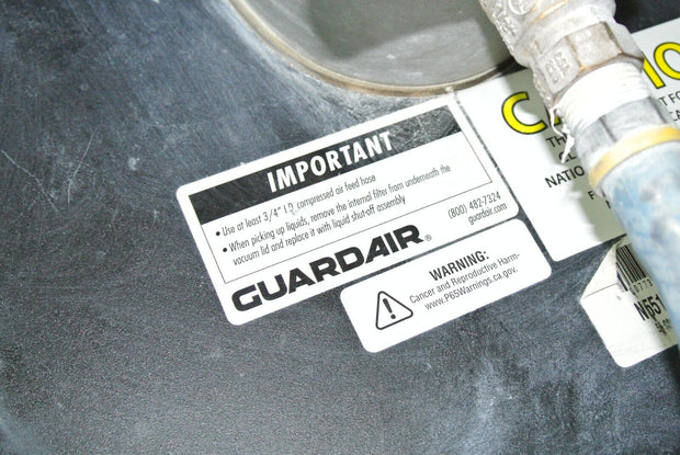 Guardair 55 Gal. Static-Conductive Drum Wet/Dry Vacuum, Steel, N551BCXNED