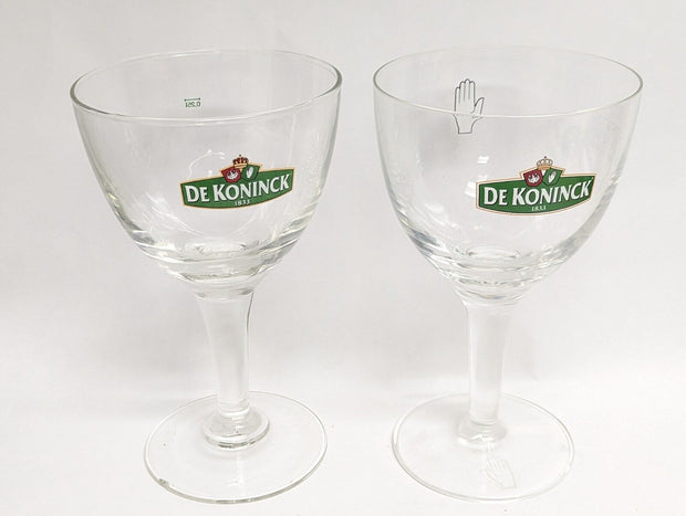 DeKoninck Belgian Brewery 1833 Beer Glass Chalice 0,25 cl - Lot of 2
