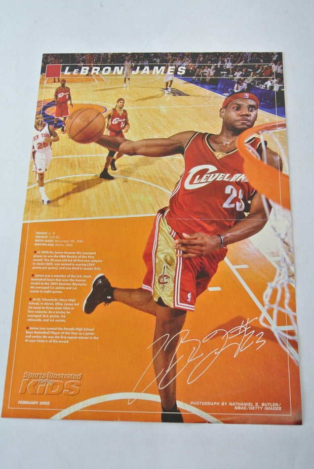 LeBron James Sports Illustrated for Kids February 2005 Clipping Cleveland Cavs