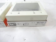 Lot of (2) Wiremold V5748-2 Switch & Receptacle Box 2-Gang Ivory