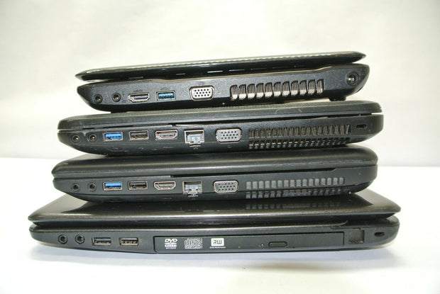Qty (4) Toshiba Satellite Laptops for PARTS/REPAIR - bad kbd, bad DVD, hinge dmg