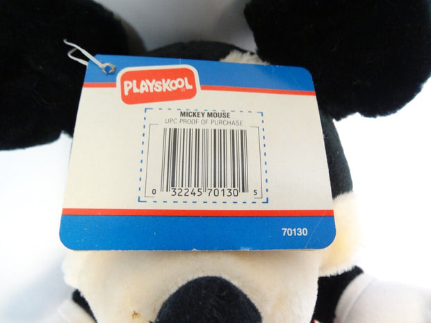 Vintage 1990 Disneys Playskool Mickey Mouse With Tags Soft Plush Toy Collectable