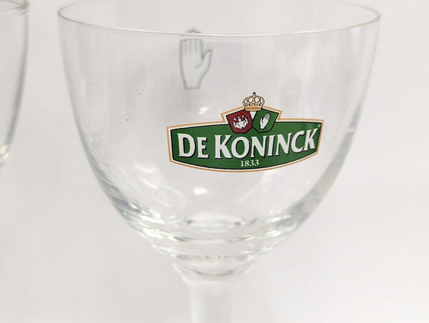 DeKoninck Belgian Brewery 1833 Beer Glass Chalice 0,25 cl - Lot of 2