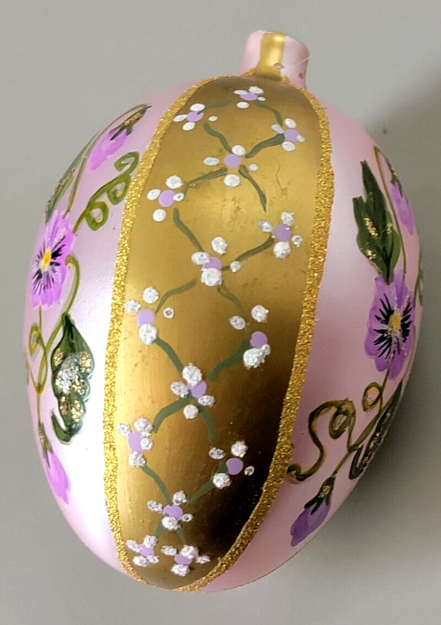 Nelson Trade & Design Group Jumbo Decorative Egg, Hand Painted, Spring Flowers