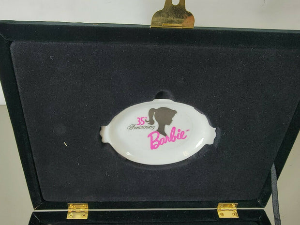 Barbie 1964 35th Anniversary Tea Set in Black Velvet Box with Certificate