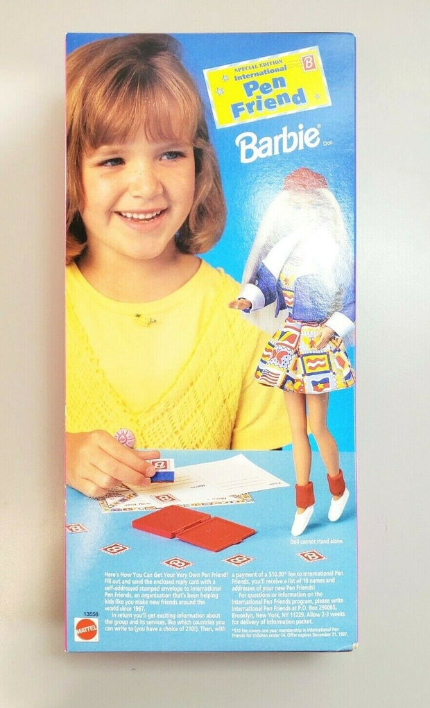 1995 International Pen Friend Barbie Doll ~ Special Edition☆Blonde Mattel NRFB