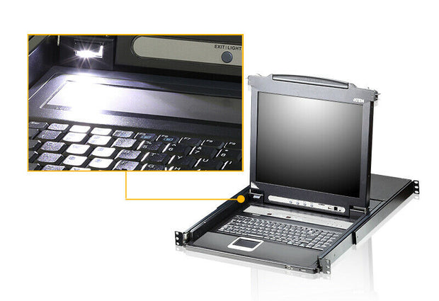 Aten Slideaway CL5708 17" LCD Console 8-Port Combo KVM - 8 Computer(s)