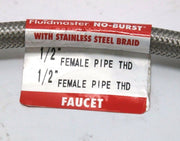 Fluidmaster B4F20 Stainless Steel Braid 1/2" x 20" Female Faucet Connector