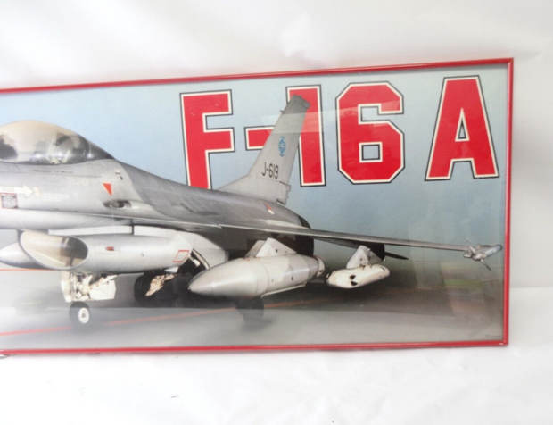 Large Framed Print F-16A Fighter Jet