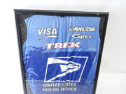Vintage Framed Tour De France Jersey USPS Trek Visa Giro Pearl Izumi