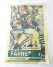 NFL Green Bay Packer Report NFL Brett Farve Facsimle Autograph Laminated Print