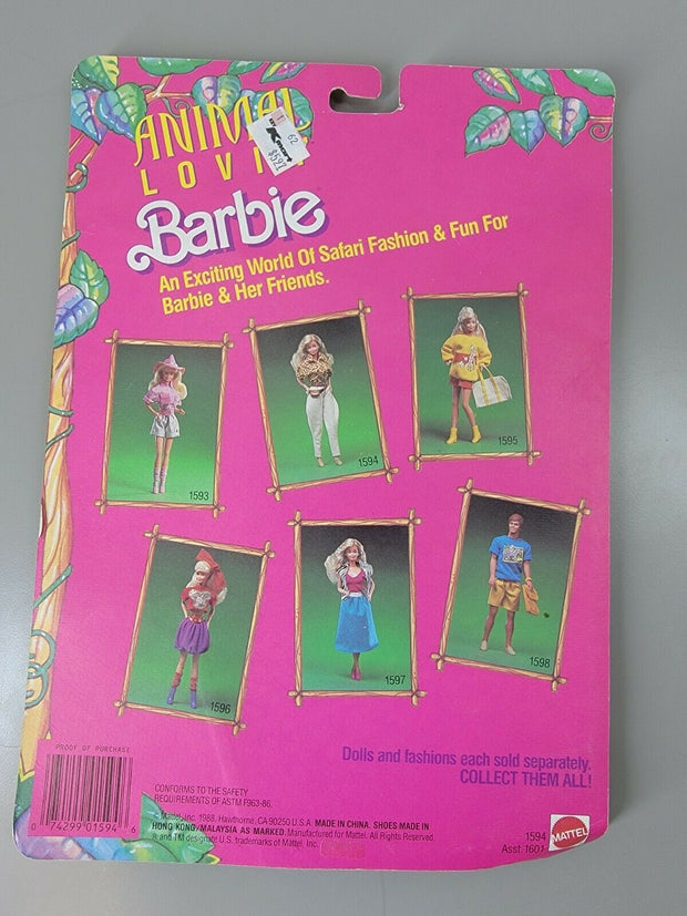 Animal Lovin' Barbie Doll Fashions #1594 New NRFP 1988 Mattel, Inc.