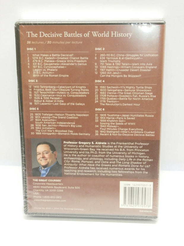 "The Decisive Battles of World History" - Great Courses DVD Set/Guidebook *NEW